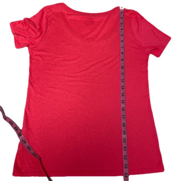 Womens Neon Pink Nike Dri-Fit Running Training Gym Workout Short Sleeve Shirt - Picture 11 of 11